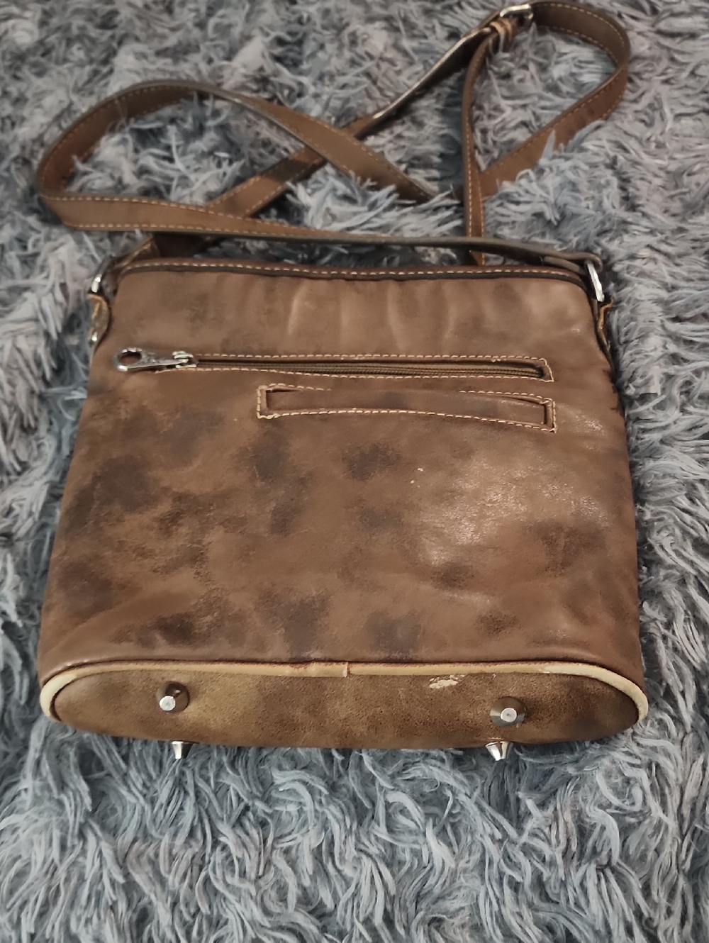 Stylish Brown Embroidered Crossbody Bag - Picture 5 of 7